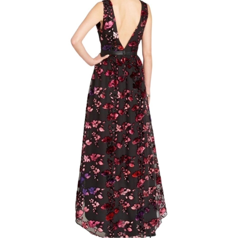 Alice + Olivia Sheer Velvet Burnout Maxi Evening Dress 8